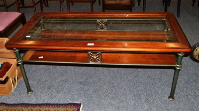 Lot 1128 - A reproduction coffee table