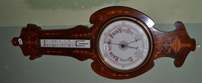 Lot 1181 - A 19th century rosewood and mother-of-pearl inlaid wheel barometer, by W.T.Ferrier of Hull,...