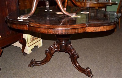 Lot 1198 - A 19th century rosewood tripod breakfast table