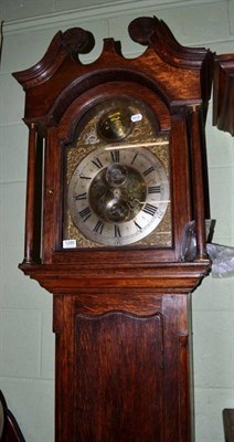 Lot 1280 - A oak eight day longcase clock