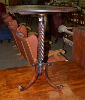 Lot 1293 - A 19th century mahogany tilt top table