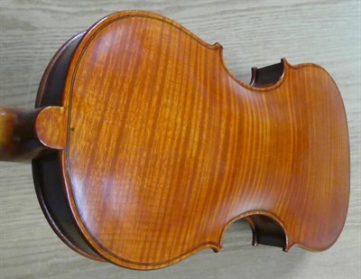 Lot 2008 - Violin 14'' one piece back, ebony fingerboard, with label 'John Mather Harrogate 1999 No.39'...
