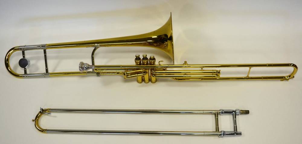 Lot 2017 - King 3B Concert Trombone with hand slide and valve section, serial number on valve section...