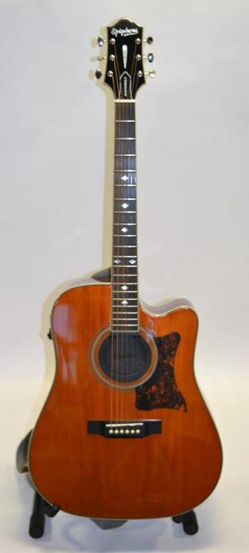 Lot 2022 - Epiphone Masterbuilt DR-500 MCE Electro-Acoustic Guitar no.16092307818, natural varnished...