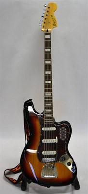 Lot 2027 - Fender Squier VI 6-String Bass no.ICS14164588, Crafted in Indonesia, sunburst finish with...