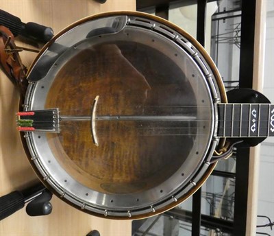 Lot 2037 - Banjo 5-String Reproduction Gibson Mastertone By Gibson Inc. (Kalamazoo, Mich) 11" head, decorative