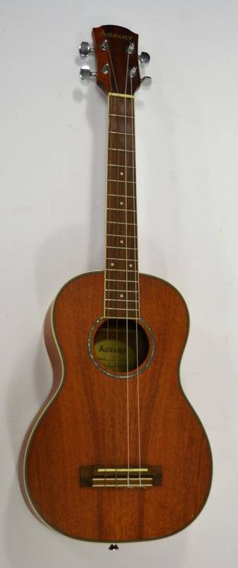 Lot 2040 - Baritone Ukulele By Ashbury with makers label 'Ashbury Designed in USA, Crafted in Indonesia...