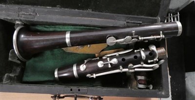 Lot 2053 - Clarinet, Simple System by Metzler & Co. (London), all joints bear company name, length...