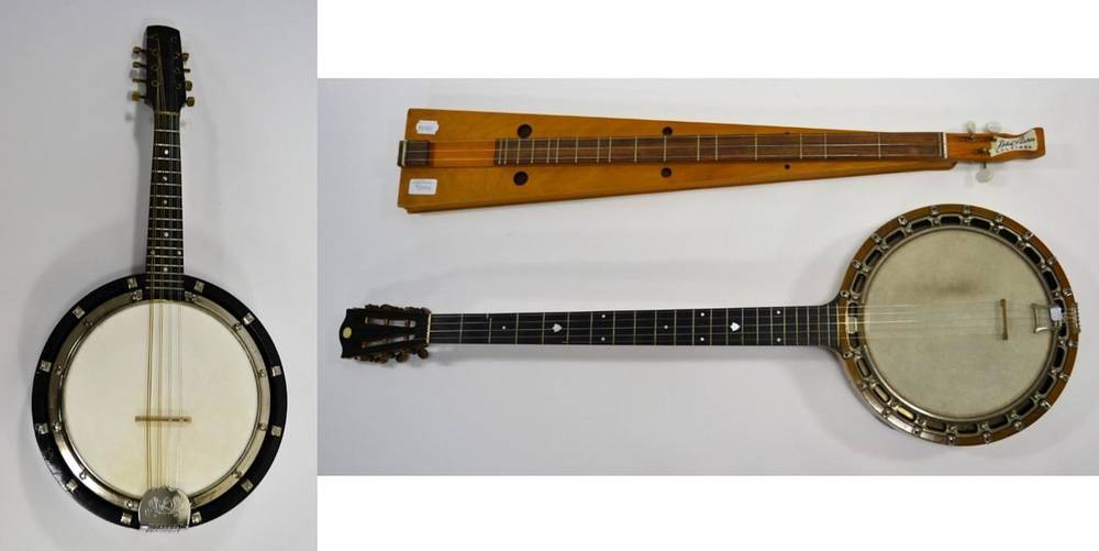 Lot 2055 - Mandolin-Banjo headstock stamped 'The Windsor Mandolin Model 5', with 8'' head (appears to be...