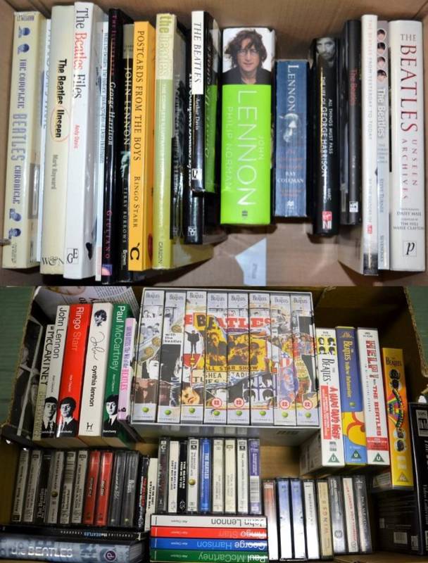 Lot 2068 - The Beatles A Collection Of Assorted Books, Audio Cassettes, Videos and other publications (qty)