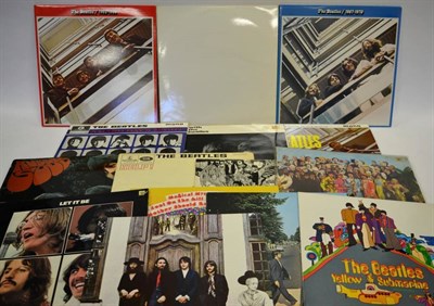 Lot 2070 - The Beatles Long Playing Records 2xPlease Please Me, 2xWith the Beatles, 3xA Hard Days Night...