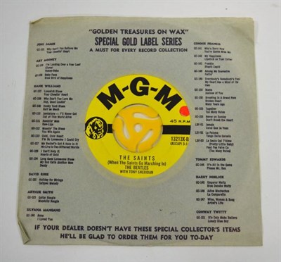 Lot 2077 - The Beatles With Tony Sheridan Single My Bonnie MGM Manufactured by Quality Records, in MGM sleeve
