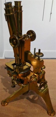 Lot 2086 - A Fine Watson ''Van Heurck'' Binocular Microscope No. 5414. This was Watson's finest model of a...