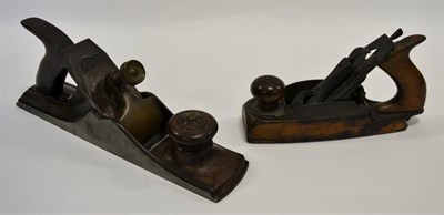 Lot 2116 - Woodworking Plane 13 1/2'' with steel body and wooden infill, cap iron marked 'Alexander...
