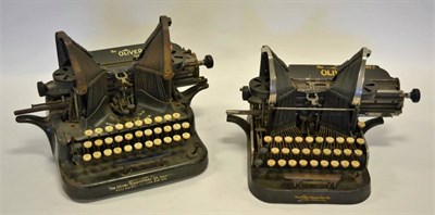 Lot 2122 - Oliver Typewriter Company, Chicago Two Typewriters (i) No.6 Standard Visible Writer (ii) No.2 (2)