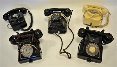 Lot 2124 - Telephones 312L FWR 82/3A 'Call Exchange', 332L FWR 59/2, 711L C62/1, 741 FBR73/1 and a further...