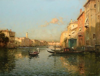Lot 271 - Antoine Bouvard Senior (1870-1956) French  ''La canal Latéral á Venise'' Signed, oil on...