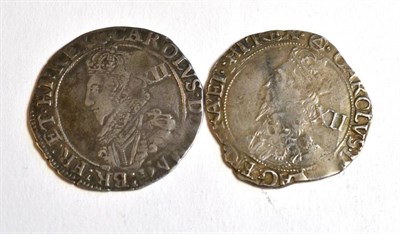 Lot 12 - Charles I (1625-1649), Shillings (2), Tower mint, Group C, type 2a,  third crowned bust, mark...