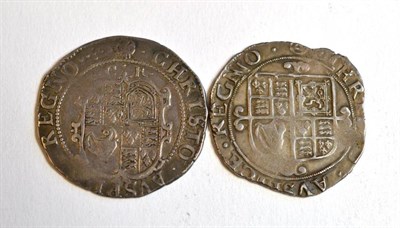 Lot 12 - Charles I (1625-1649), Shillings (2), Tower mint, Group C, type 2a,  third crowned bust, mark...