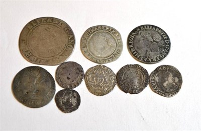 Lot 14 - Tudor coinage. Elizabeth I (1558-1603), Shilling, 6th issue, mm. A, (S.2577); Sixpence, 3rd and 4th