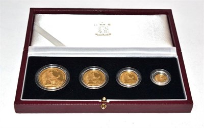Lot 64 - Elizabeth II (1952-), Britannia gold 4-coin set, 2007, £100, £50, £25, and £10, in Royal...