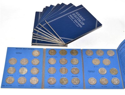 Lot 80 - British Silver Coins: a selection of 10 Whitman folders, halfcrowns 1911-1940 fully populated,...