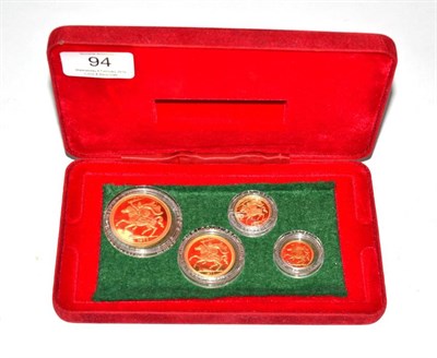 Lot 94 - Isle of Man, gold proof set, 1977,  issued by the Pobjoy mint, £5, £2, sovereign and half, in...