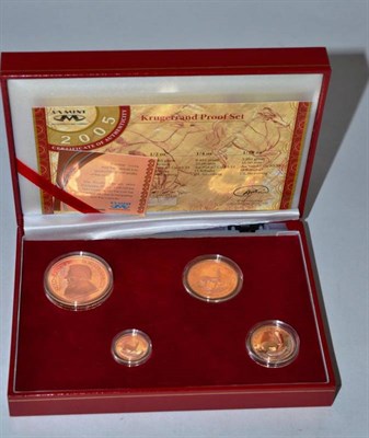 Lot 99 - South Africa, Krugerrand Proof Set 2005, a 4-coin set comprising Krugerrand, half, quarter and...