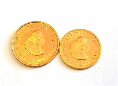 Lot 100 - South-Africa, gold 2 Rand and 1 Rand, 1976. Uncirculated.