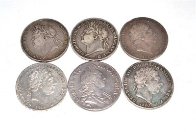 Lot 142 - William III (1694-1702), Crown, 1695, first draped bust right, edge SEPTIMO, (S.3470); George...