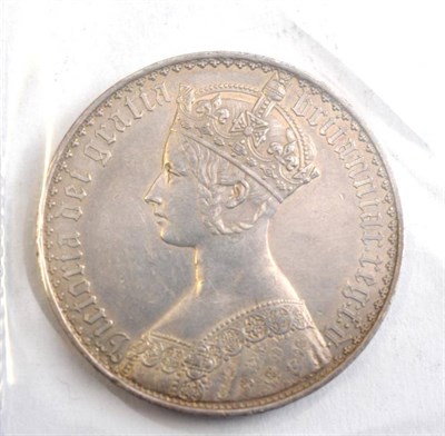 Lot 163 - Victoria (1837-1901), Crown, 1847, 'Gothic' type, crowned bust left, rev. crowned cruciform...