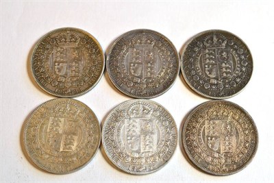 Lot 170 - Victoria (1837-1901), Halfcrowns (6), 1887-1892, jubilee head left, (S.3294). Varied state fine...