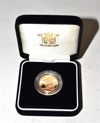 Lot 184 - Elizabeth II (1952-), gold proof Sovereign, 2000, in Royal Mint box and case of issue with...