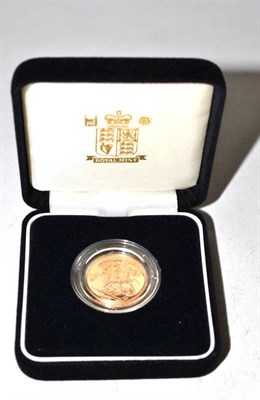 Lot 187 - Elizabeth II (1952-), gold proof Sovereign, 2003, in Royal Mint box and case of issue with...