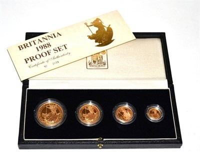 Lot 192 - Elizabeth II (1952-), Britannia gold proof set, 1988, 100 pounds down to 10 pounds (4 coins),...