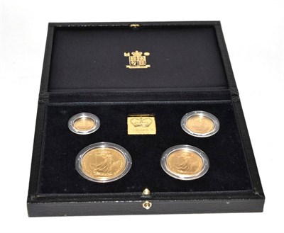 Lot 194 - Elizabeth II (1952-), Britannia gold proof set, 1990, 100 pounds down to 10 pounds (4 coins),...