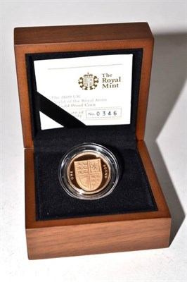 Lot 208 - Elizabeth II (1952-), proof £1 struck in gold, 2009 (540 issued), in Royal Mint box and case...