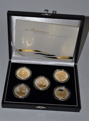 Lot 218 - Elizabeth II (1952-), Britannia silver proof £2 set, 2006, a 5-coin set with selective gold...