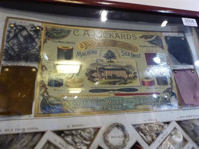 Lot 2006 - C A Rickards, Bell Busk Mill, Leeds Advertising Haberdashery Display Case, with chromolithograph to