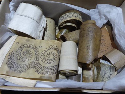 Lot 2036 - Assorted Lace and Lace Making Accessories and Books, comprising three cream Maltese lace collars of