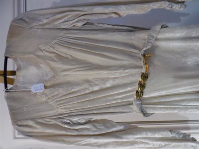 Lot 2067 - Assorted Early 20th Century Wedding Dresses, comprising a 1920s taffeta drop waist style sleeveless