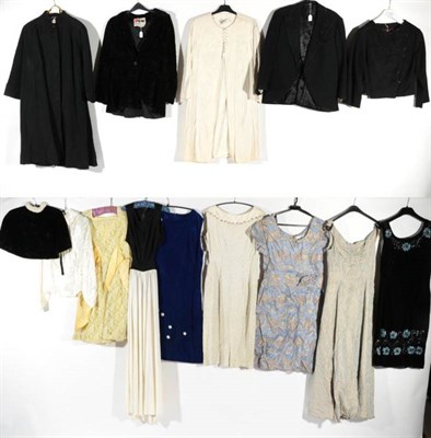 Lot 2113 - Assorted Circa 1950/60s and Later Evening Wear, comprising Sheerline Fashions Ltd pale blue and...