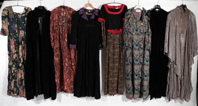 Lot 2114 - Circa 1970s Costume, comprising Annie Gough at Gemini 'tapestry' style full length fitted...