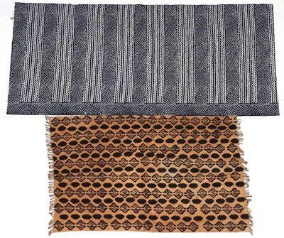 Lot 2142 - Malian Bogolanfini Mud Cloth, worked on a natural coloured rectangular cloth, formed by long...