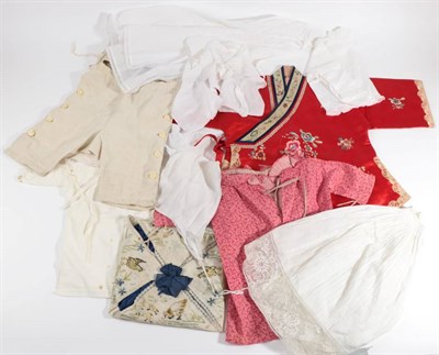 Lot 2158 - Assorted 19th Century and Later Childrens Costume, comprising an early 20th century Chinese red...