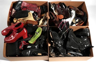 Lot 2171 - Assorted Circa 1960s and Later Ladies and Gents Shoes and Accessories, including platform shoes and