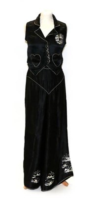 Lot 2189 - Early 20th Century Costume Accessories, comprising circa 1920s Chinese blue brocade robe with...