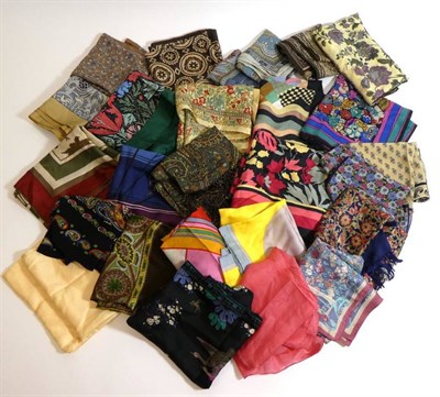 Lot 2201 - Group of Assorted Liberty Silk Scarves, in various colours and designs; together with several other