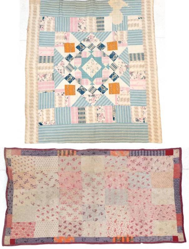 Lot 2238 - From the Estate of Hannah Hauxwell (1926-2018) Late 19th Century Cotton Patchwork Quilt, with...