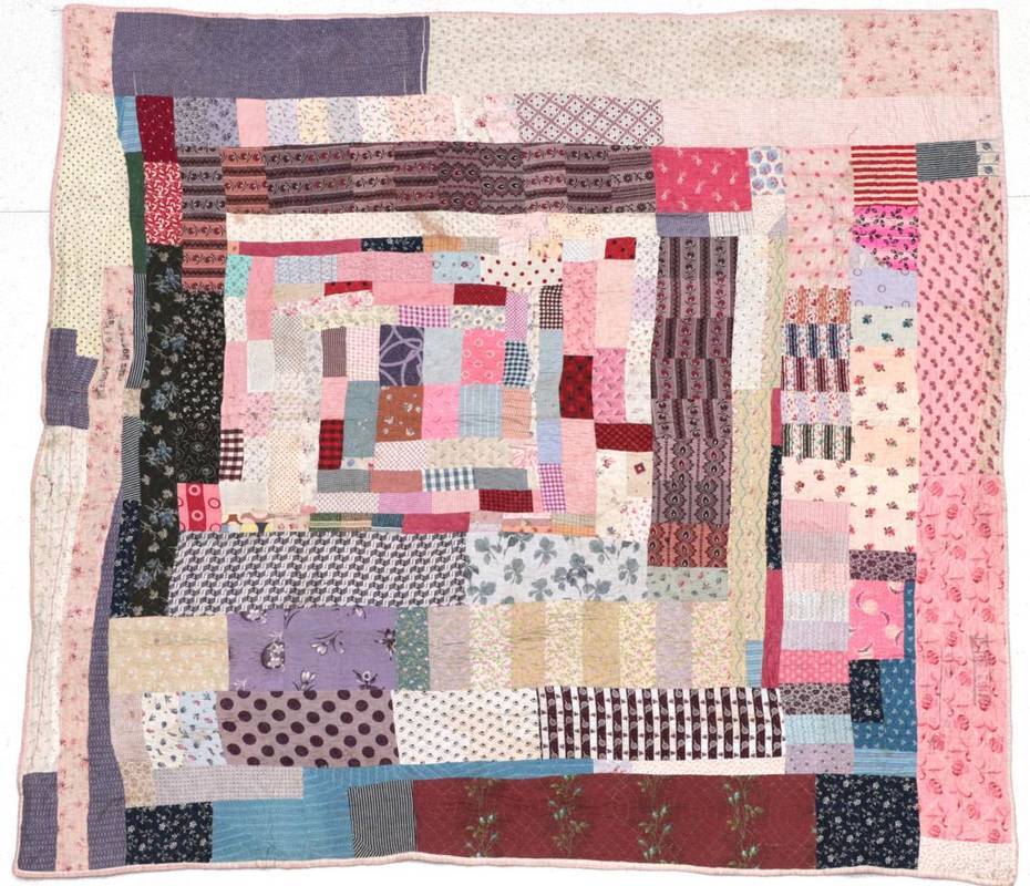 Lot 2241 - From the Estate of Hannah Hauxwell (1926-2018) Late 19th Century Cotton Reversible Patchwork Quilt